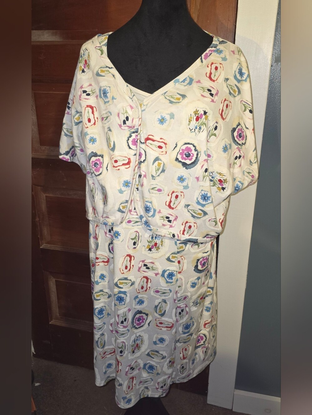 Relaxed Choice Floral Dress/Cardigan Midi Dress Set